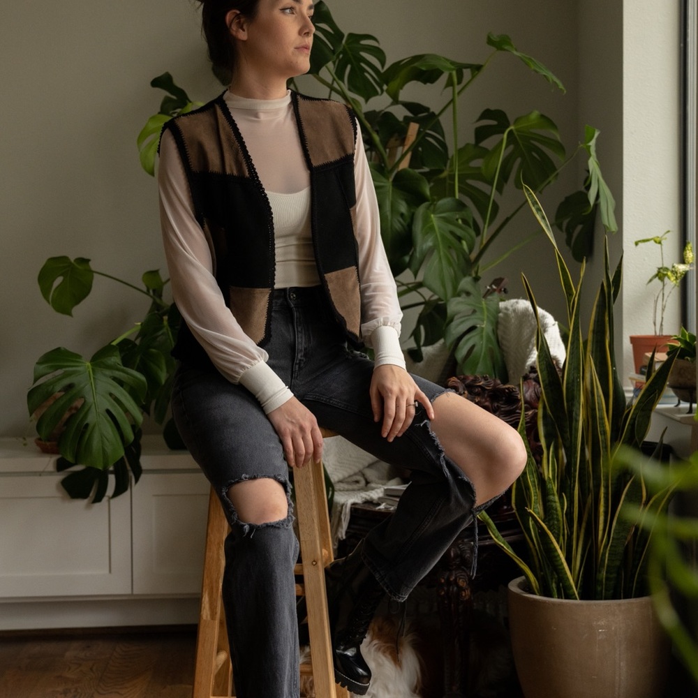 Handmade suede vest